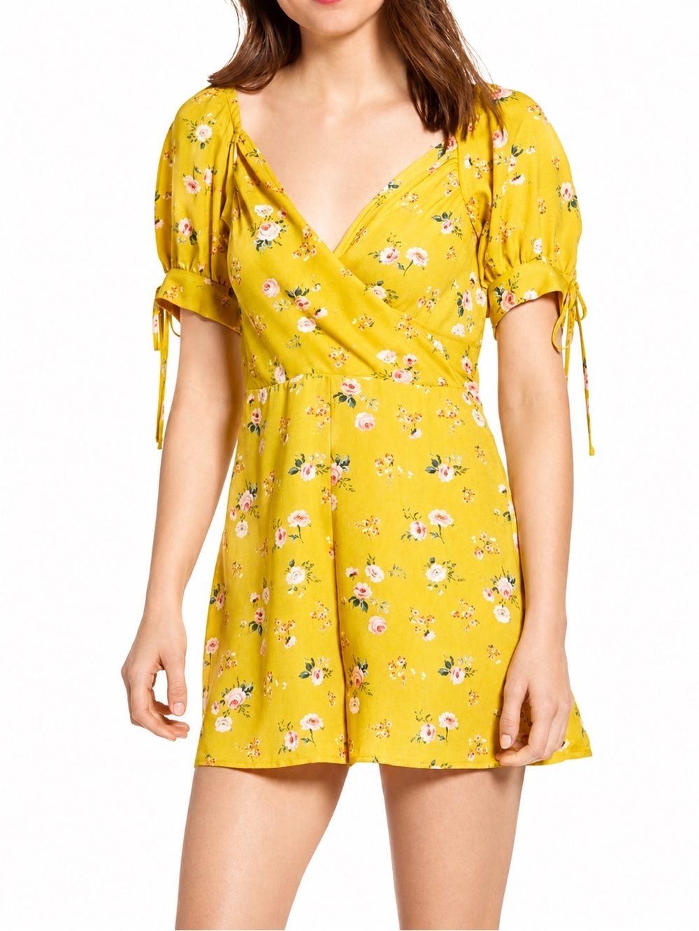 Ten Sixty Sherman yellow floral romper, small